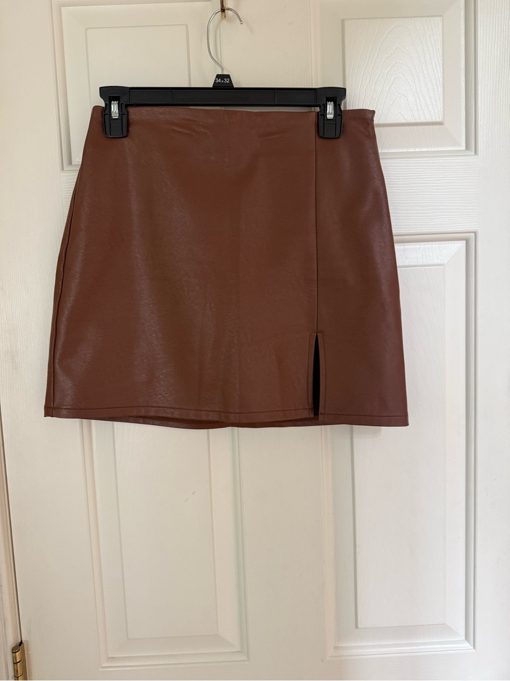 Le Lis Faux Leather Mini Skirt in Brown